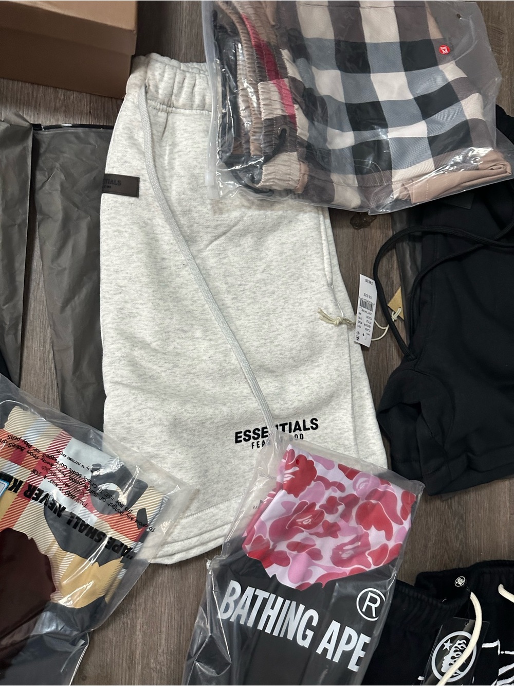 Essentials Heather Gray Fleece Sweat Shorts